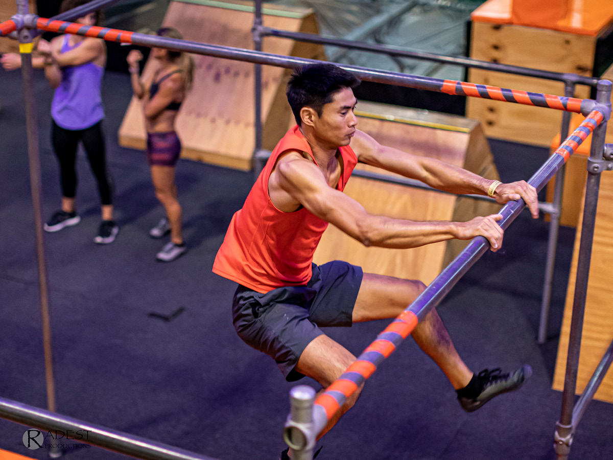 Man on Parkour Course